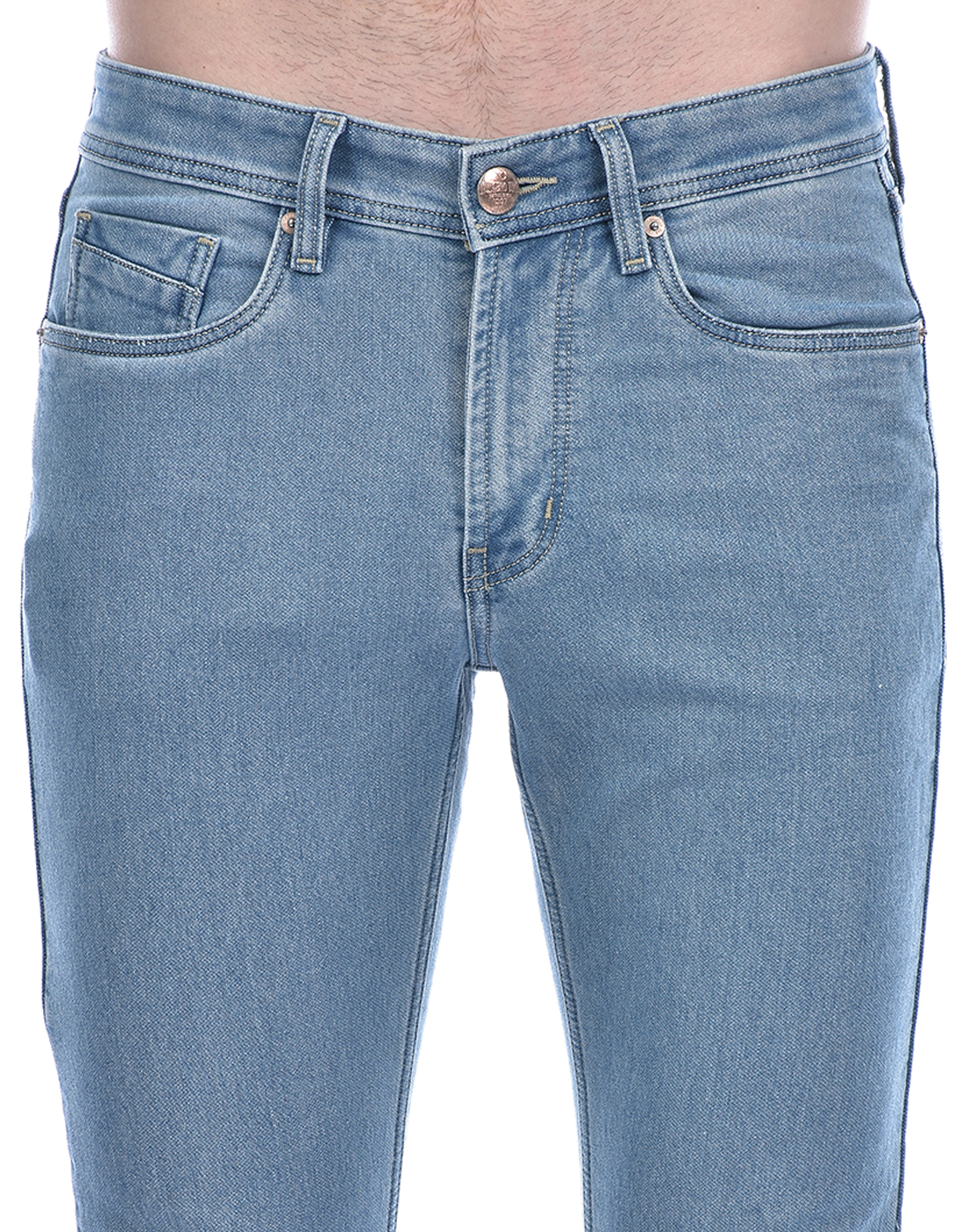 Numero Uno Men Solid Light Blue Jeans